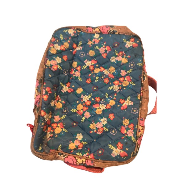 Matilda Jane Girls Floral Quilted Lunch Box Bag Pink Bow Gingham Lining - Picture 4 of 7